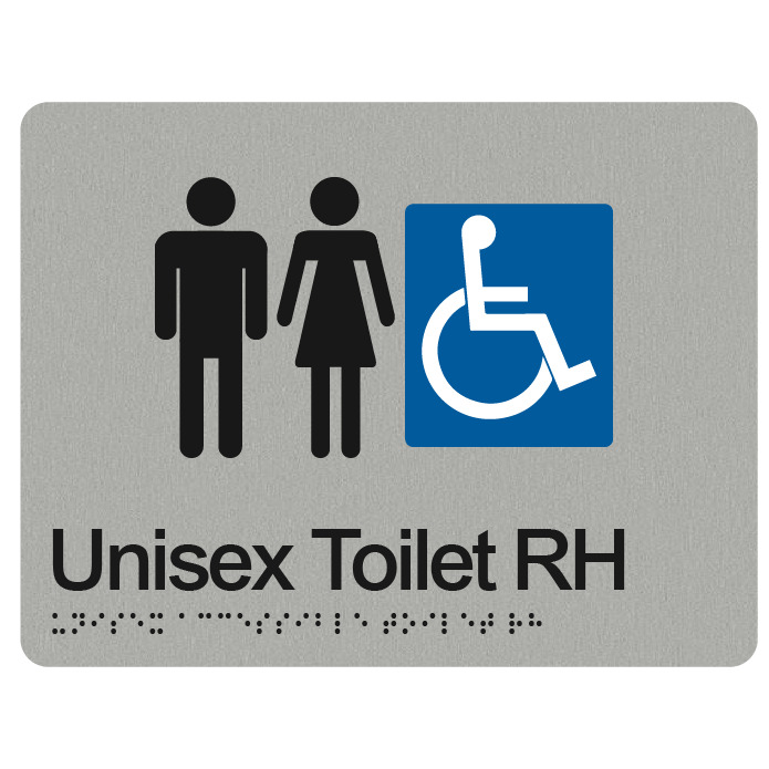 UNISEX ACCESSIBLE  TOILET RIGHT HAND SIGN