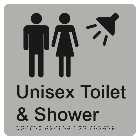 UNISEX TOILET & SHOWER SIGN