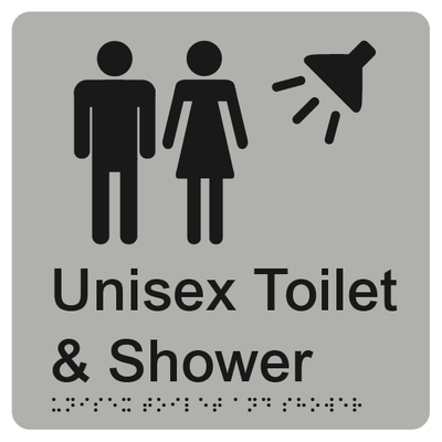 UNISEX TOILET & SHOWER SIGN