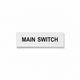 White traffolyte label with black engraved