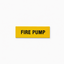 Yellow traffolyte label with black engraved