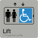 Accessible LIft Sign - Silver - 180mm x 180mm - Braille & Tactile Signs