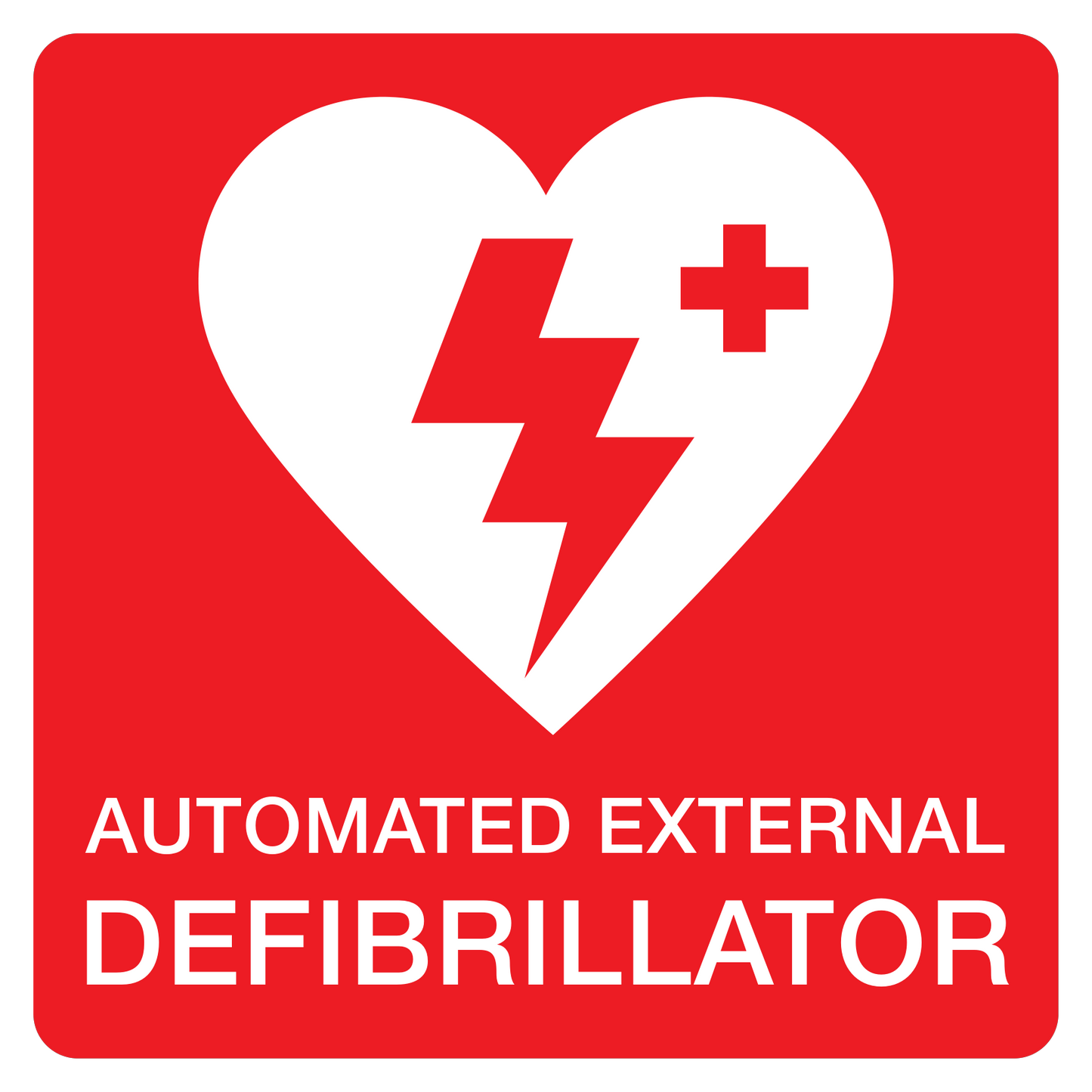 AED Vehicle Sticker - Red