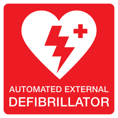 AED Vehicle Sticker - Red