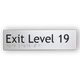 Braille Exit Sign Level 19 | AS1428.1 Compliant Silver PVC Silver Braille & Tactile Signs