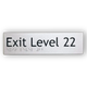 Braille Exit Sign Level 22 | AS1428.1 Compliant Silver PVC Silver Braille & Tactile Signs