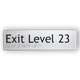Braille Exit Sign Level 23 | AS1428.1 Compliant Silver PVC Silver Braille & Tactile Signs
