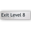Braille Exit Sign Level 8 | AS1428.1 Compliant Silver PVC Silver Braille & Tactile Signs