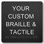 Braille & Tactile Custom PVC Sign - Black / 180x180mm - Braille & Tactile Signs