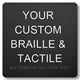 Braille & Tactile Custom PVC Sign - Black / 180x180mm - Braille & Tactile Signs