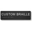 Braille & Tactile Custom PVC Sign - Black / 180x50mm - Braille & Tactile Signs