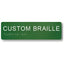 Braille & Tactile Custom PVC Sign - Green / 180x50mm - Braille & Tactile Signs