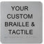 Braille & Tactile Custom PVC Sign - Silver / 180x180mm - Braille & Tactile Signs