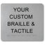 Braille & Tactile Custom PVC Sign - Silver / 180x210mm - Braille & Tactile Signs