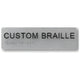 Braille & Tactile Custom PVC Sign - Silver / 180x50mm - Braille & Tactile Signs