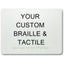 Braille & Tactile Custom PVC Sign - White / 180x250mm - Braille & Tactile Signs