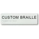 Braille & Tactile Custom PVC Sign - White / 180x50mm - Braille & Tactile Signs