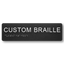 Braille & Tactile EXIT LEVEL – 180×50 mm PVC - Black / 180x50mm - Braille & Tactile Signs