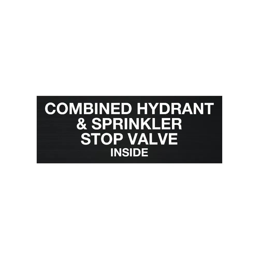 Hydrant Inside Sign Combined Hydrant & Sprinkler Stop Valve Inside sign | StatutorySigns.au