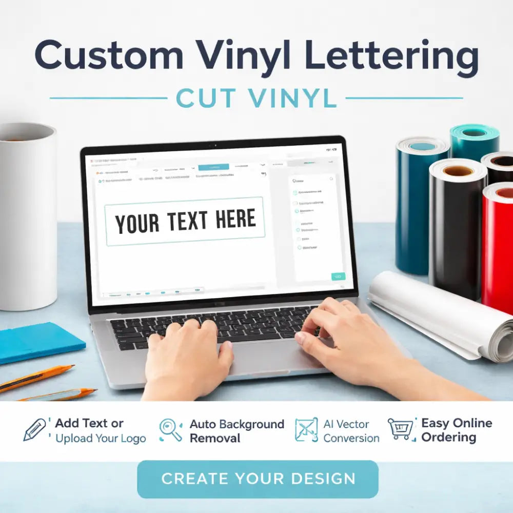 Custom Vinyl Lettering – Cut Vinyl - Vinyl Stickers