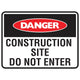 Danger Construction Site Do Not Enter Sign - Constructions & Safety Signs