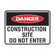DANGER CONSTRUCTION SITE DO NOT ENTER SIGN - Constructions & Safety Signs