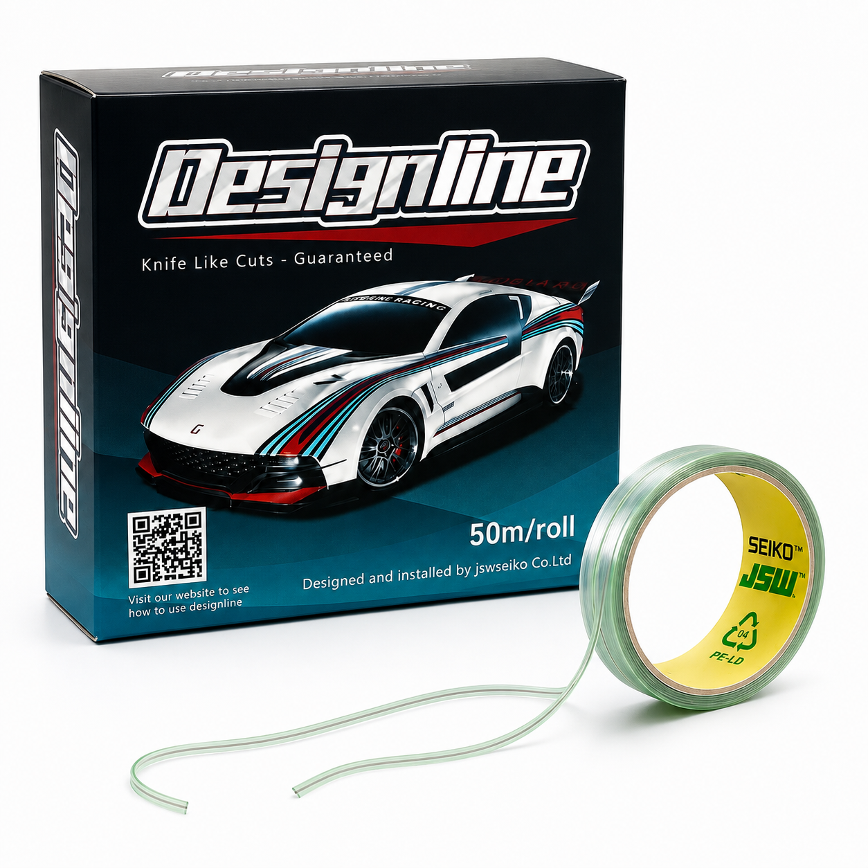 Designline knifeless cutting tape 50 metre roll for vinyl wrap and vehicle graphics installation