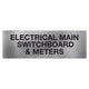 ELECTRICAL MAIN SWITCHBOARD & METERS SIGN - 450x150mm - Electrical Statutory Signs