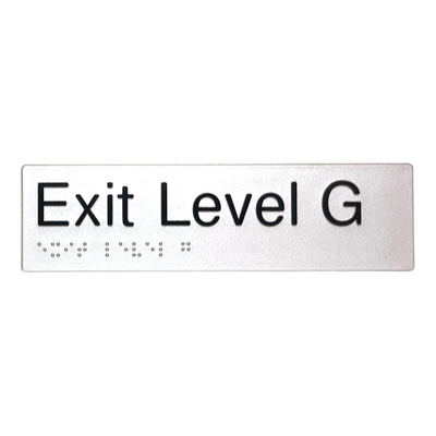 BRAILLE EXIT LEVEL G SIGN