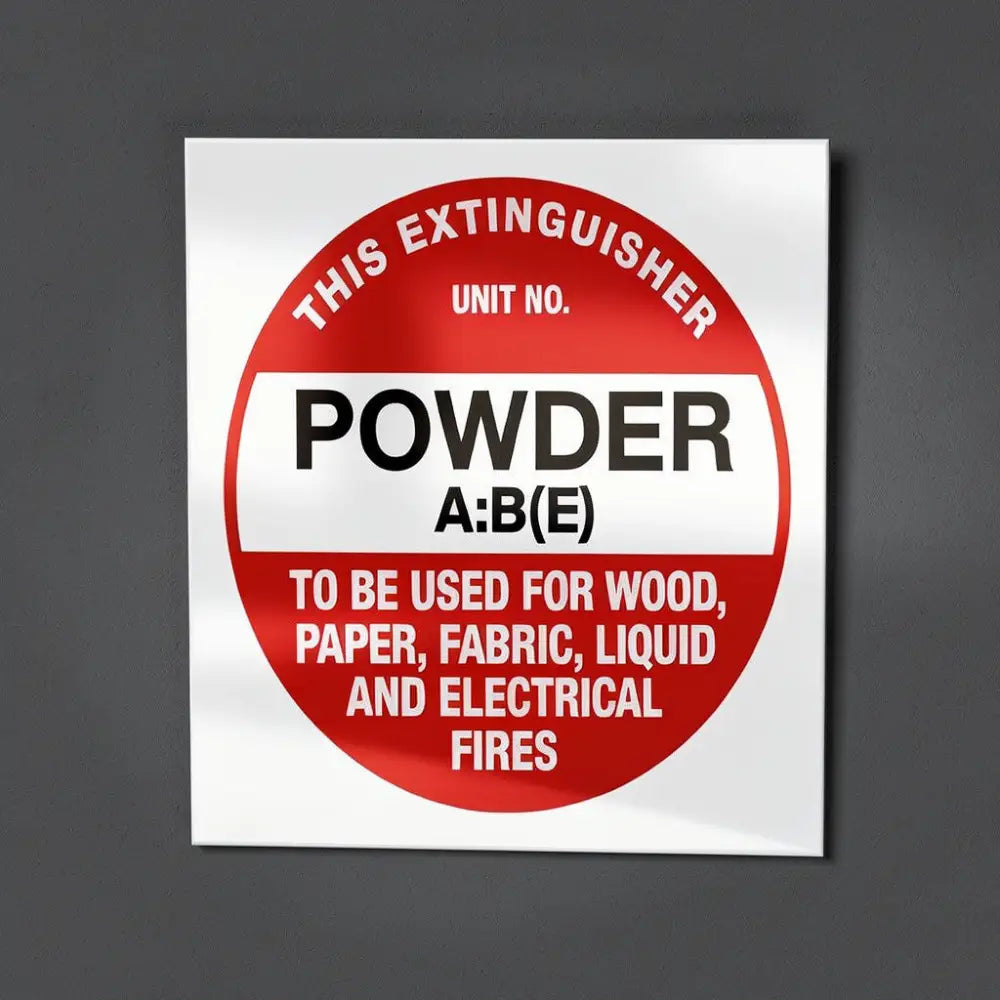 Fire Extinguisher Identification Sign – Powder (ABE) - Fire Statutory Signs