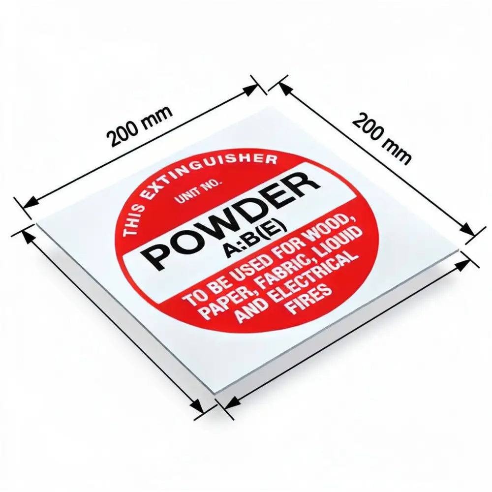 Fire Extinguisher Identification Sign – Powder (ABE) - Fire Statutory Signs