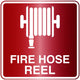 FIRE HOSE REEL (RED) SIGN - 300x300mm - Fire Statutory Signs