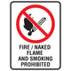 Fire Naked Flame And Smoking Prohibited - Prohibition Sign - Constructions & Safety Signs
