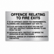 Offence Relating to Fire Exist Sign . Fire door sign