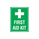 FIRST AID KIT SIGN - 300x225mm - Aluminium - Constructions & Safety Signs