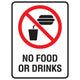 No Food or Drinks - Prohibition Sign - Constructions & Safety Signs