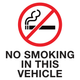No Smoking In This Vehicle Sticker