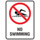 No Swimming- Prohibition Sign - Constructions & Safety Signs
