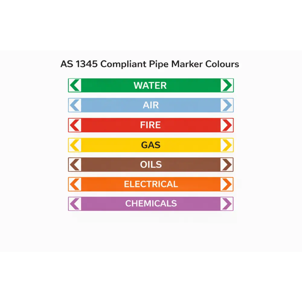 Statutory Marker Posts Pipe Marker Stickers – AS 1345 Compliant | StatutorySigns.au