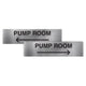 Pump Room L&R Arrow Sign