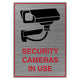 SECURITY CAMERAS IN USE SIGN - 210x297mm - Facility Signs