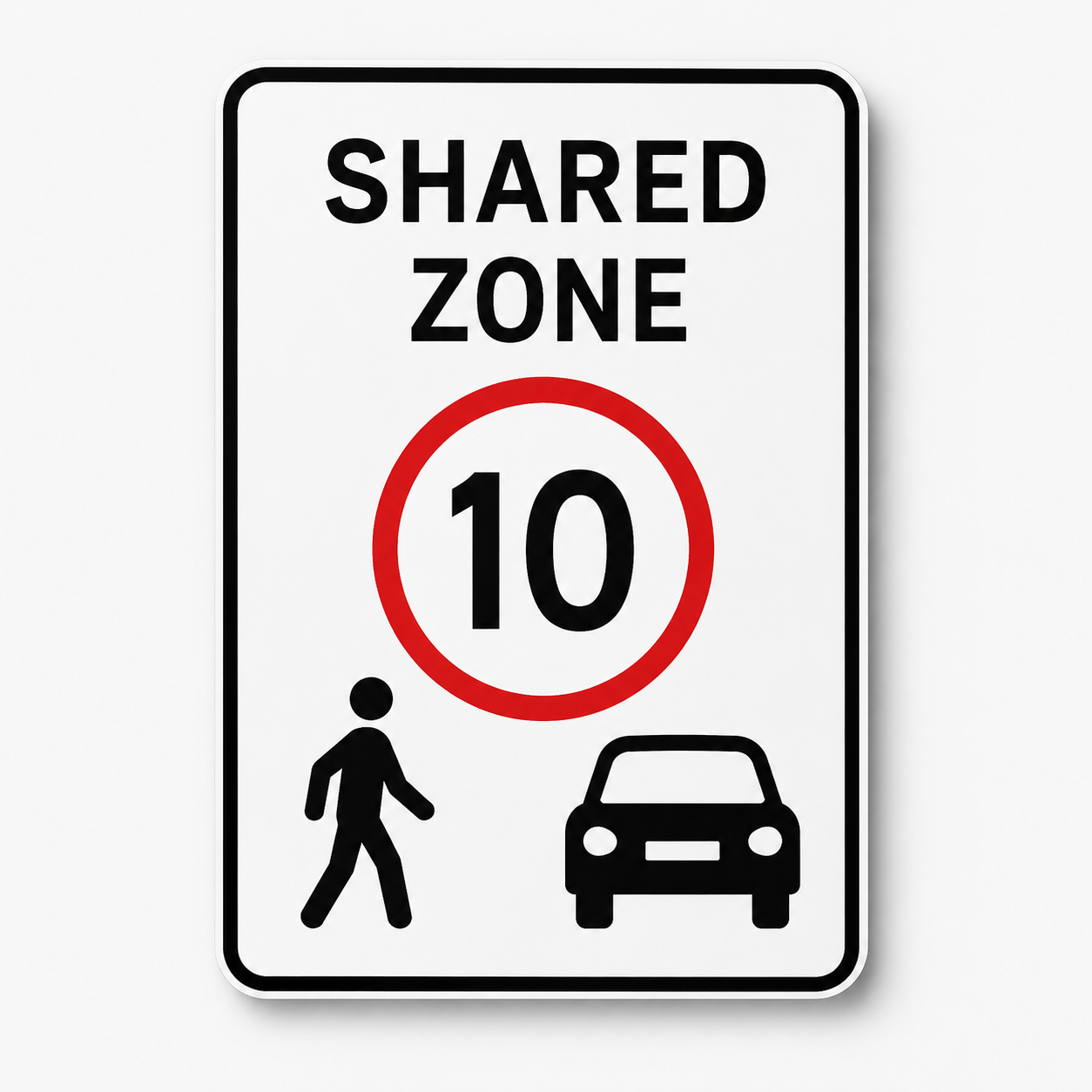 Shared Zone 10 Sign