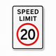 Speed Limit 20 Sign