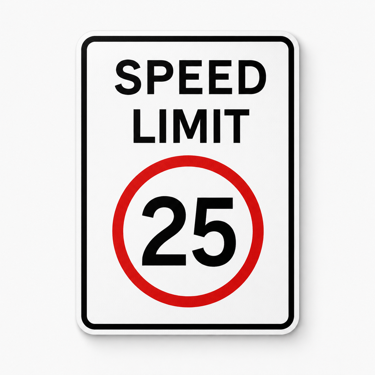 Speed Limit 25 Sign