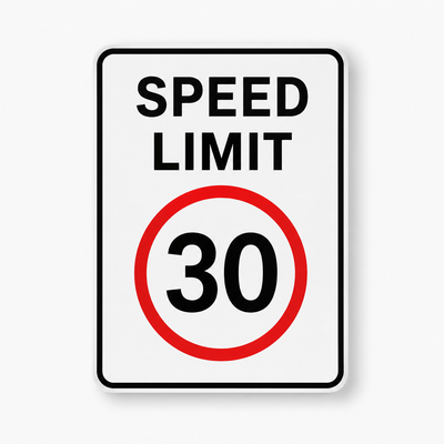 Speed Limit 30 Sign