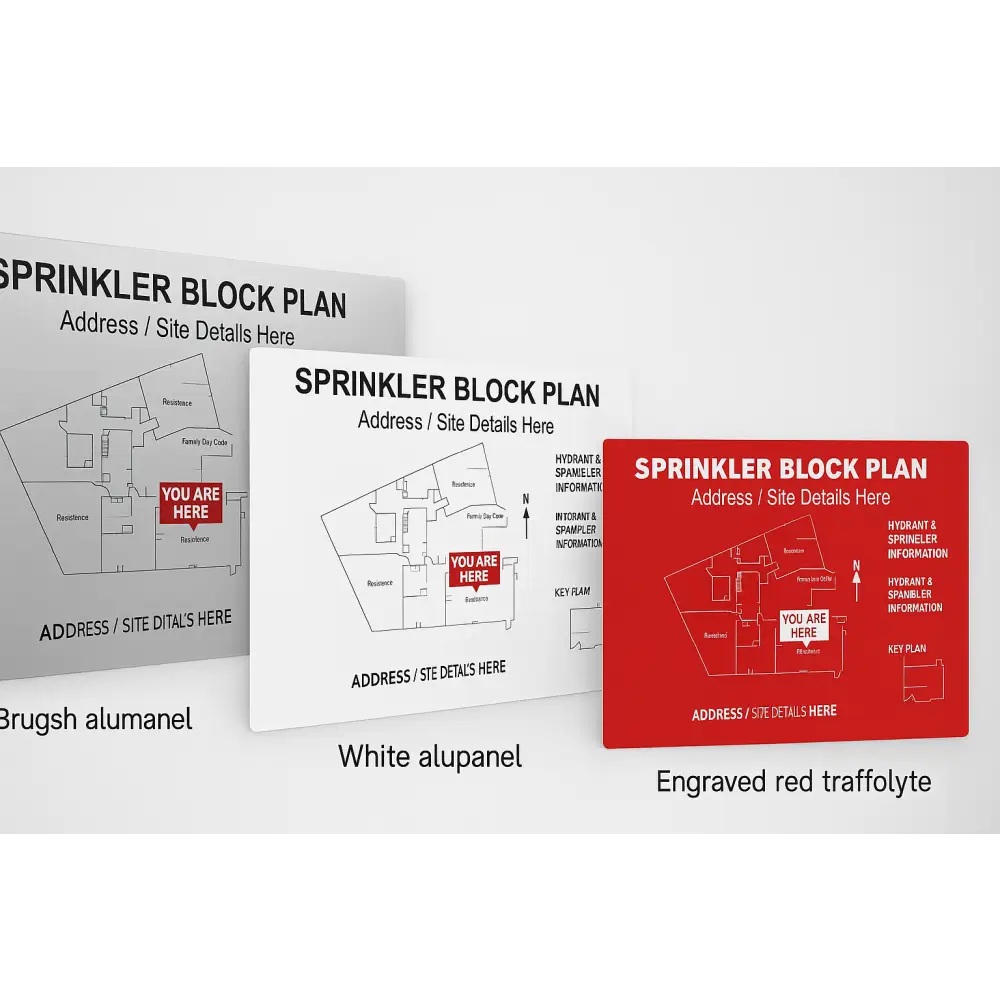 Sprinkler Block Plans sign - AS2118.1 - Fire Block Plans