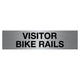 VISITOR BIKE RAILS SIGN - 400x100mm - Facility Signs