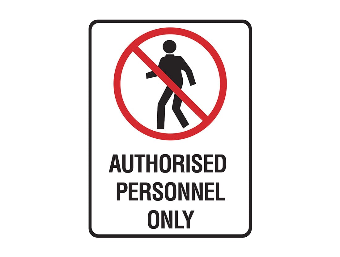 Authorised Personnel Only | Statutory Signs by Digicraft – Statutory ...