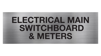 ELECTRICAL MAIN SWITCHBOARD & METERS SIGN