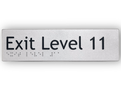 BRAILLE EXIT LEVEL 11 SIGN